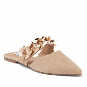 NWT Steve Madden Fancied Pointed-Toe Slip-on Mule flats Women size 8.5 tan suede